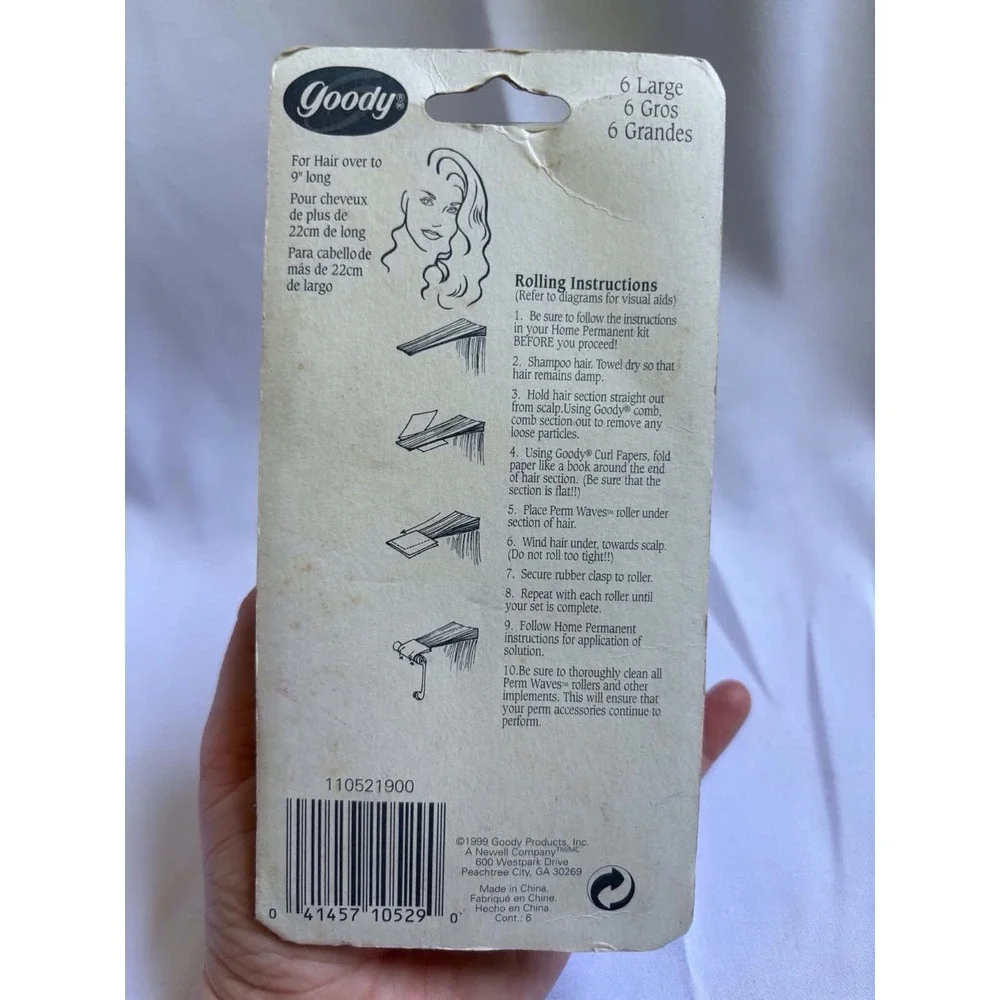 late-1990s Goody Perm Waves hair roller set/carded accessory pack